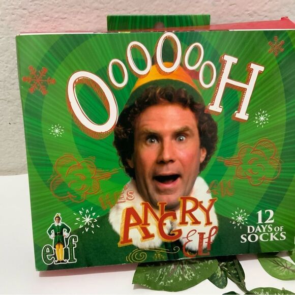 Christmas Elf Men’s Socks 12 Days of Socks 12 Pairs  Box Set - Picture 1 of 4